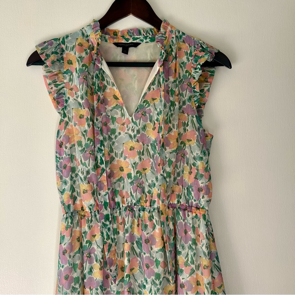 Banana Republic Pastel Floral Midi Dress